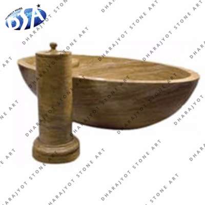 polished round small marble bathtubs