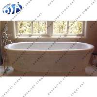 yellow polished oval marble home tubs