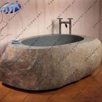 antique shaped natural granite bath tub