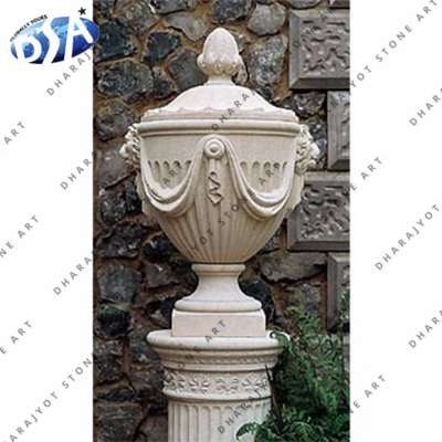 White Antique Sandstone Exterior Finial