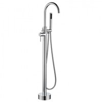 Freestanding Bathtub Faucet Tub Filler Floor Standing Tub Faucet with Handheld Shower