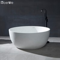 1300mm small classic stand alone artificial marble bathroom tub,custom size luxury resin cast stone solid surface round bath tub